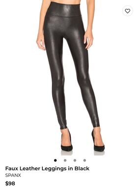 SPANX Faux Leather Leggings — Black